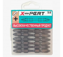 Биты PH2-PH2 x 65мм 10шт S2 "X-PERT" (пласт.кейс)