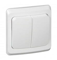 Выключатель 2-кл. СП Classico 2023 10А IP20 бел. ASD / IN HOME 4680005959860