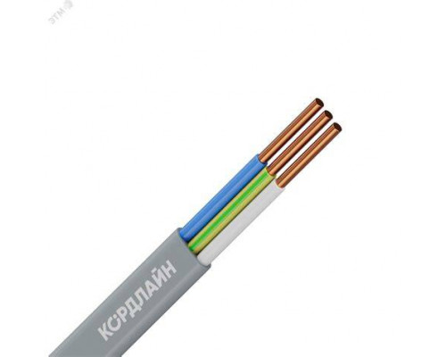 ⭐️⭐️⭐️ ▷【Кабель силовой ППГ-П нг(А) -HF 3х4ок(N.PE) - 0,66 однопроволочный черный (барабан) Алюр】, ВВГ / ППГ / КГВВ
