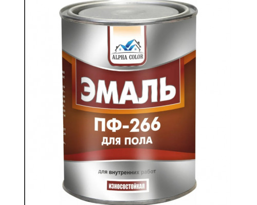 Эмаль Alpha Color ПФ 266 0,8 кг д/пола золотисто-коричневая