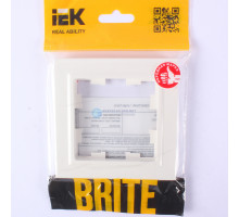 Рамка 1-м BRITE РУ-1-БрБ бел. IEK BR-М12-К01