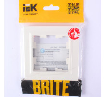 Рамка 1-м BRITE РУ-1-БрБ бел. IEK BR-М12-К01