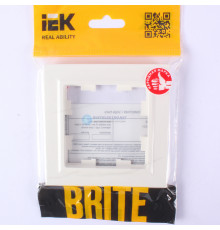 Рамка 1-м BRITE РУ-1-БрБ бел. IEK BR-М12-К01
