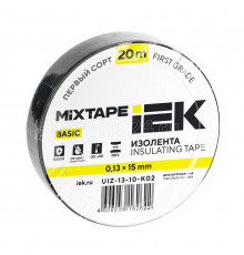 Изолента ПВХ черная 15мм 20м UIZ-13-10-K02 IEK
